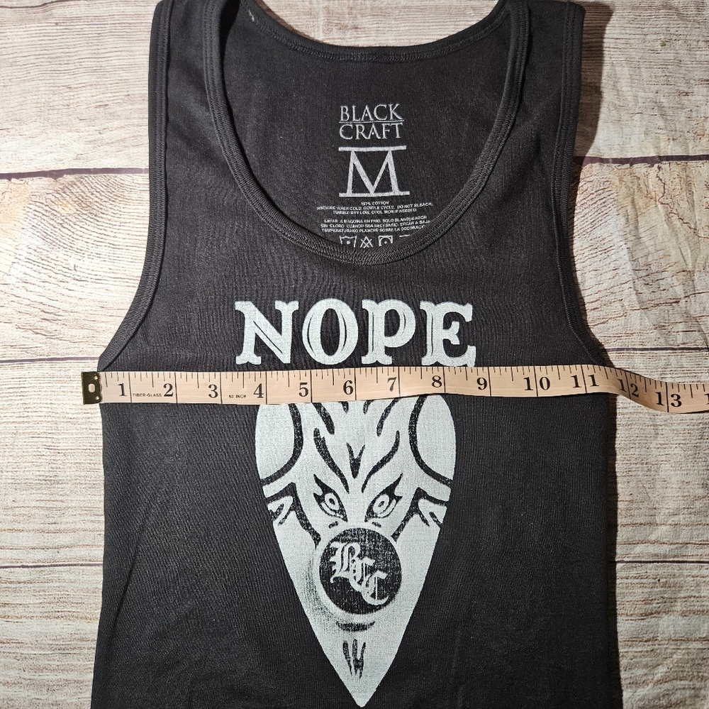 Blackcraft Cult Nope Planchette Gothic Slim Fit Cropped Tank Top - Picture 3 of 7